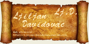 Ljiljan Davidovac vizit kartica